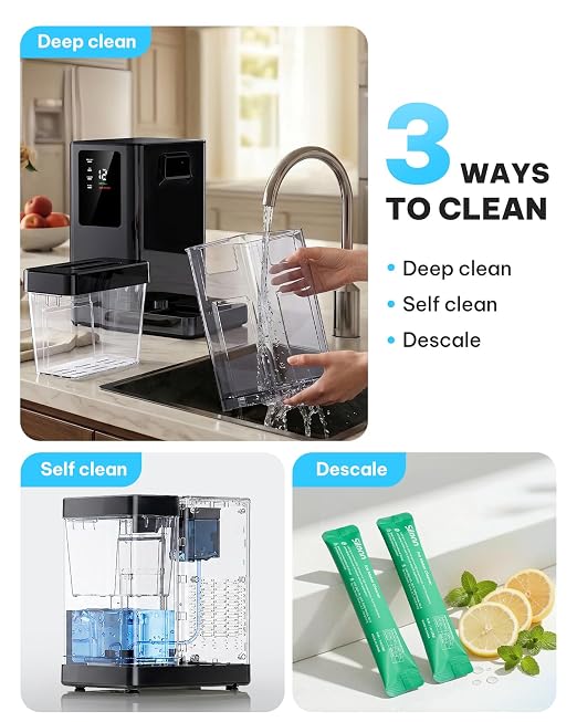Silonn Nugget Ice Maker Countertop with 3L Detachable Tank – 40 lbs/Day Self-Cleaning & Timer, 40 dB Quiet for Home Bar Party Office, Chewable Nugget Ice Machine for Summer & Cold Drinks