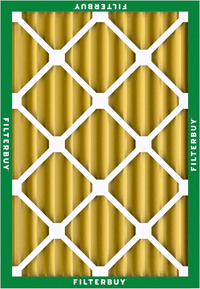 Filterbuy 24x25x4 Air Filter MERV 11 Superior Pet & Allergy Defense (3-Pack), Electrostatic Pleated HVAC AC Furnace Filters Replacement, Made in USA (Actual Size: 23.75 x 24.75 x 3.63)