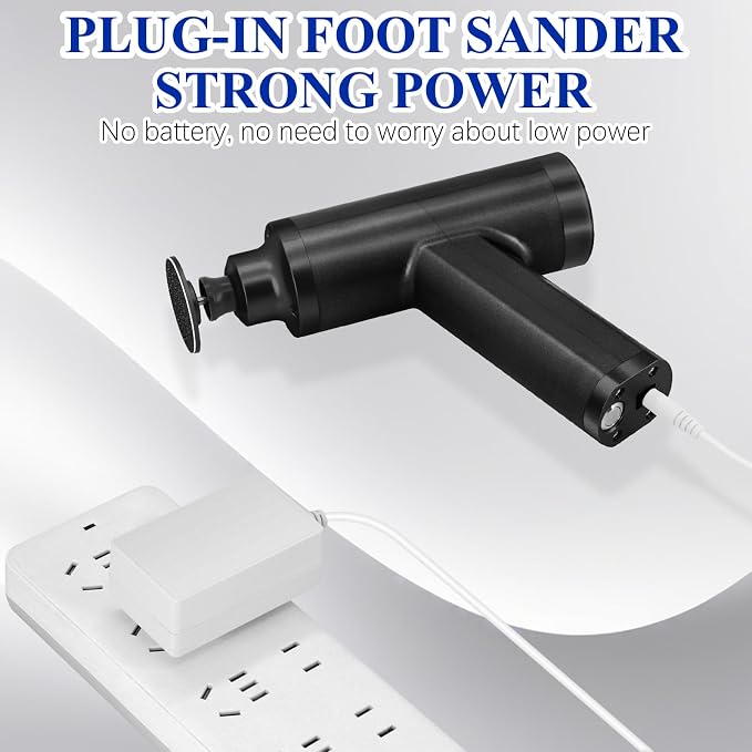 Upgraded Electric Callus Remover for Feet 4500rpm, Adjustable Speed Electric Foot Callus Remover Foot Sander Grinder Pedicure File for Women Men Dead Skin Cracked Heels (Black)