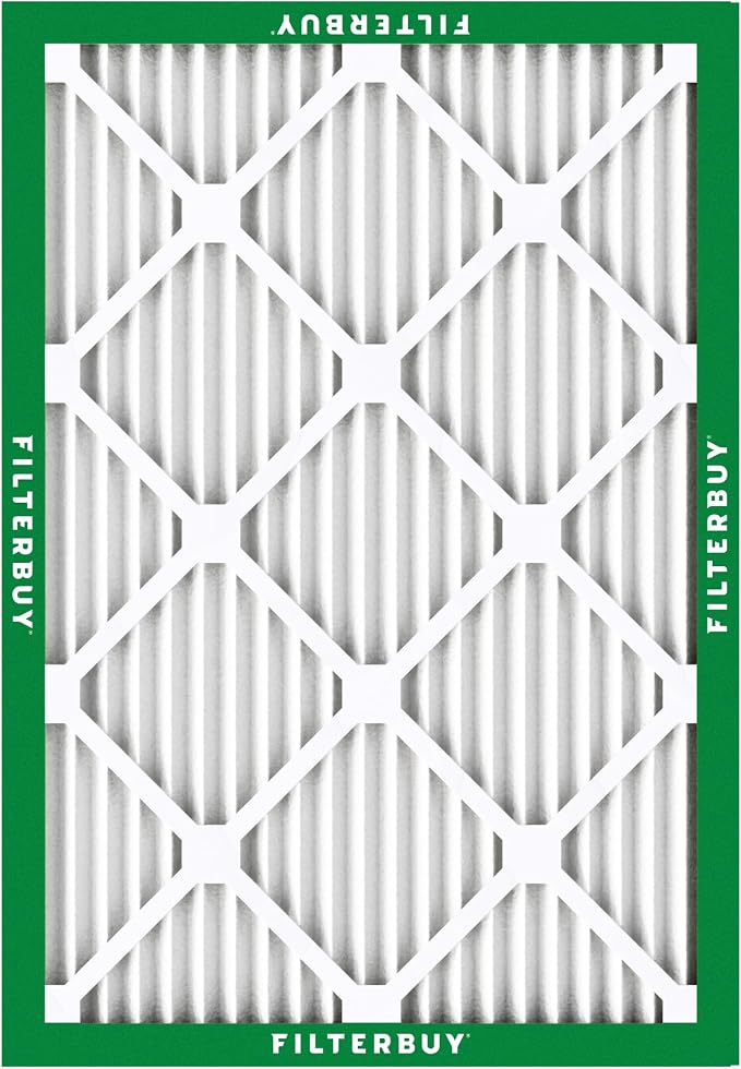 Filterbuy 18x22x1 Air Filter MERV 8 Essential Dust & Allergy Defense (5-Pack), Electrostatic Pleated HVAC AC Furnace Filters Replacement, Made in USA (Actual Size: 17.75 x 21.75 x 0.75)