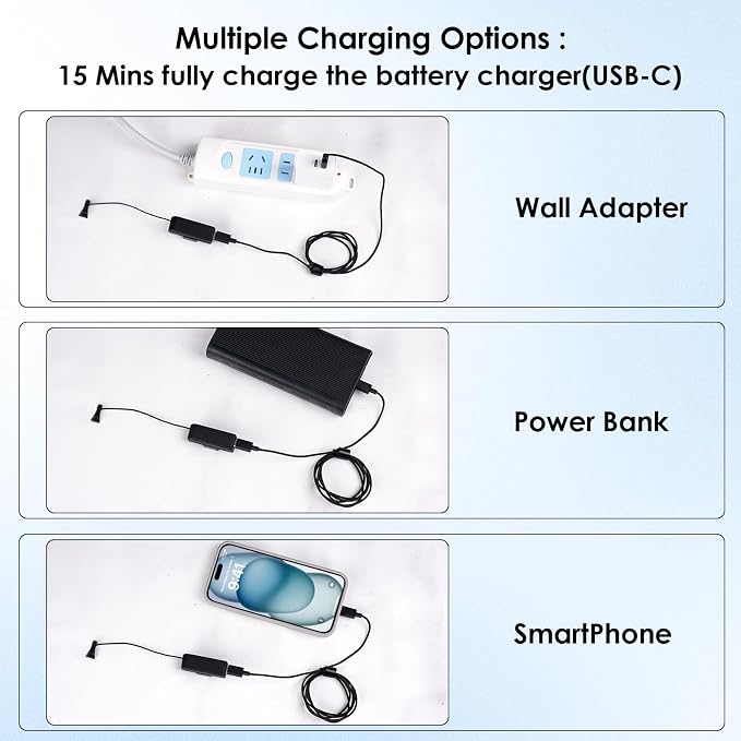 Battery Pack Charger for RayBan Meta Display, Portable Charger for Meta Glasses Accessories, Wearable Mini Power Bank for Meta