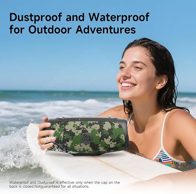TAZATA Portable Loud Bluetooth Speaker, 90W (Peak) Large Subwoofer Speakers Wireless Bluetooth 5.3 with Powerbank USB Charge Out,Rugged Outdoor for Party,Beach,Golf,Pool,Shower,Valentines Day Gifts