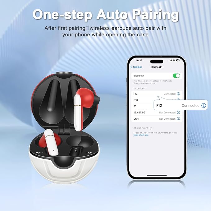 2 Pack Wireless Earbuds for Kids,Comfortable Wireless Earphones Fit Ergonomic Design Ball Shape Ear Buds with Mic for Android iOS Cell Phone Computer Laptop