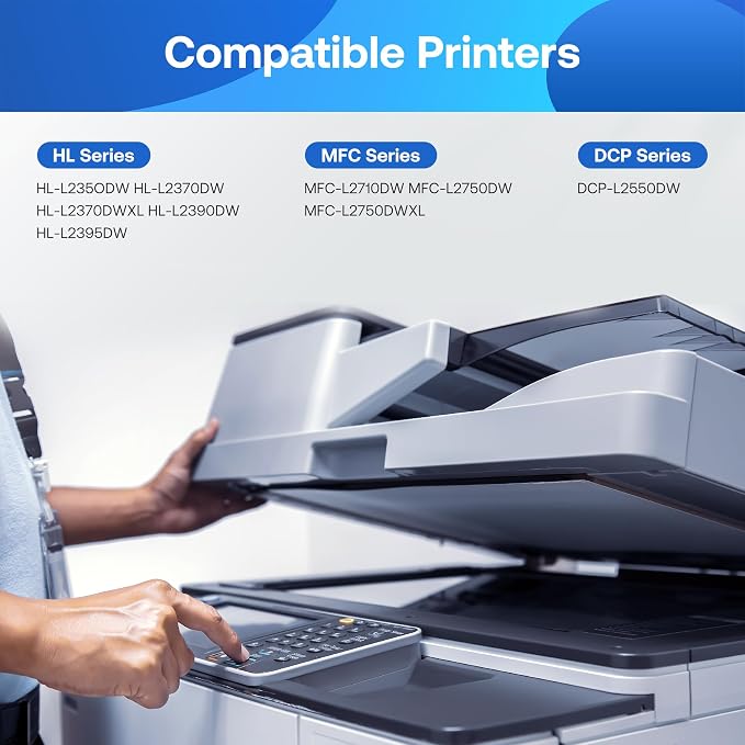 WEAREC Compatible Toner Cartridge Replacement for Brother TN760 TN-760 TN730 with HL-L2350DW HL-L2370DW MFC-L2750DW DCP-L2550DW Printer (Black 4 Pack)