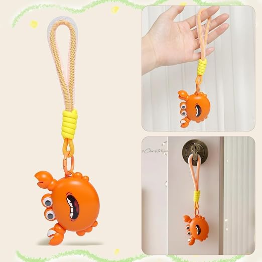 1 Pack Red Crab Retractable Tape Measure, 2M / 79Inch Dual-Sided Scale Soft Ruler with Keychain & Lanyard, Measuring Tool for Body Sewing Crafts