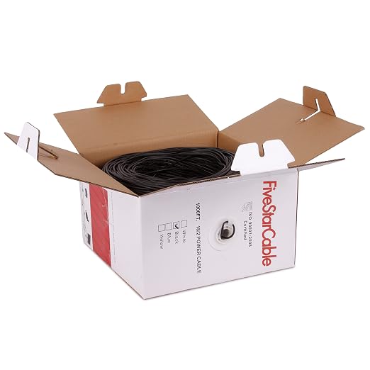 18/2 Gauge Low Voltage Cable Wire - 1000 ft, 18 AWG, 2 Conductors, PVC Jacket - for Security Systems, Alarm, Audio, Control, Intercom, and Speaker Applications