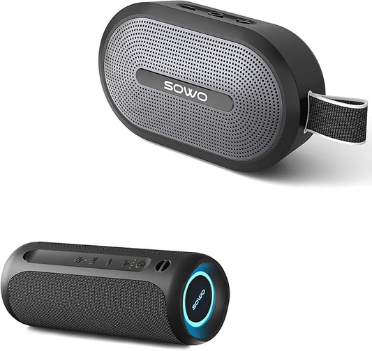SOWO Wireless Bluetooth Speaker, Ultra Portable Magnetic Speaker, Coverless IP67 Waterproof Design, 24 H Playtime, Small Speaker with Pro Sound, for Indoors, Outdoors, Hiking and Golf Speaker