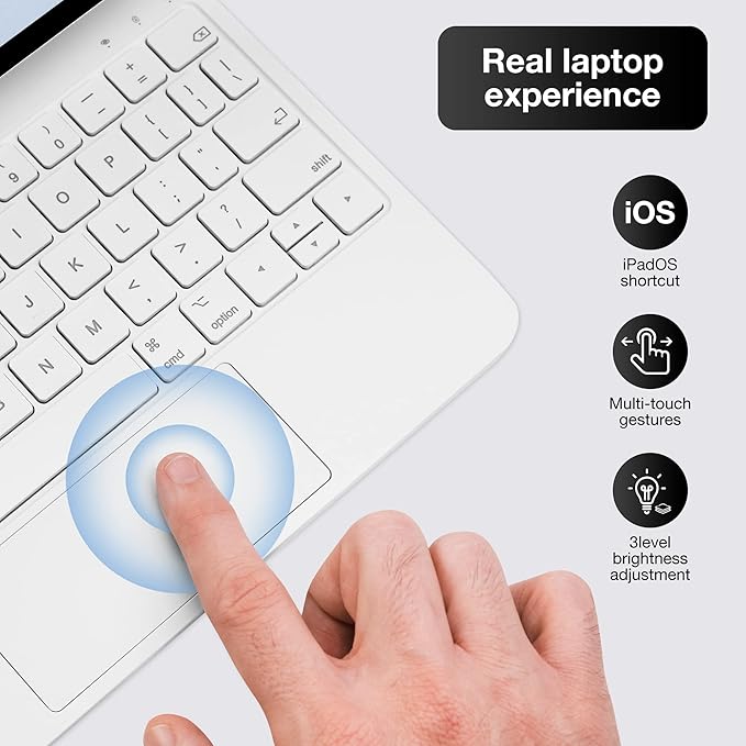 InUnion Magic Keyboard for iPad Pro 11(1st/2nd/3rd/4th)&iPad Air 11 Inch (M2,2024/M3,2025) and 10.9" iPad Air 5th&4th Generation, Bluetooth Magnetic Keyboard Case with Trackpad, USB Charging, Backlit