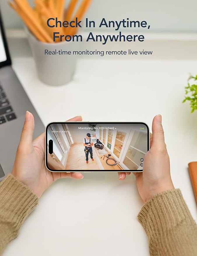 GNCC 2.4GHz Indoor Security Camera, 1080P Home Camera for Pet Monitoring, Motion Detection, Two-Way Audio, IR Night Vision, Easy Install, Cloud Storage Subscription Required, No 5GHz Support(4-Pack)