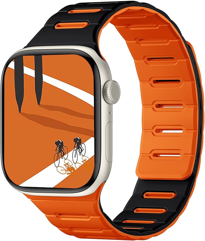 Bandletic Magnetic Reversible Magnetic Sport Bands Compatible with Apple Watch Band 38mm/40mm/41mm/42mm(Series 11 10) Men, Double Sided Wearable Strap for iWatch bands Series 9 8 7 6 5 4 SE3 SE2 3 2 1