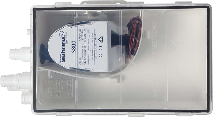 Attwood 5145-4 Marine Shower Sump System MK2, 800 GPH Pump, 24V, Standard Sized Box