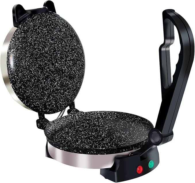Libra Roti Maker Machine - Electric Tortilla Press with Non-Stick 8.5inch Plates and Durable Handle, Auto Temperature Control Chapati Maker Machine with Indicator Lights with 110V UL-Certified Plug