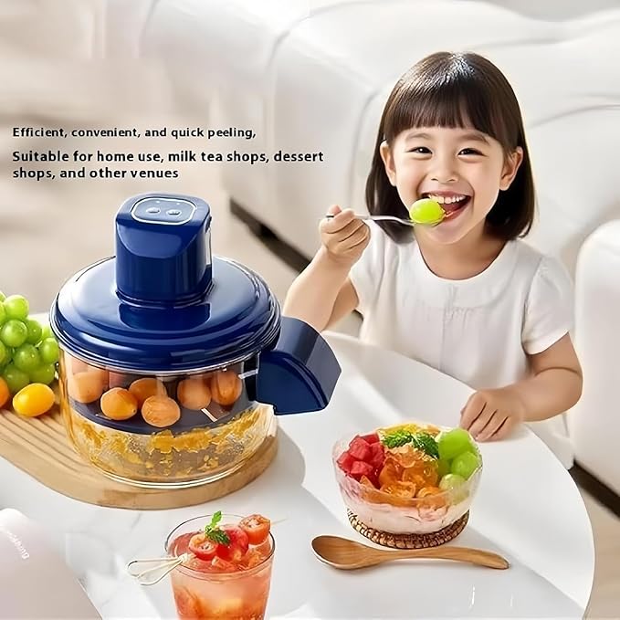 Electric Garlic Peeler, Electric Grape Peeling Machine, 2025 New Automatic Small Fruit Peeling Tool for Grapes, Garlic, Tomato, Cherry
