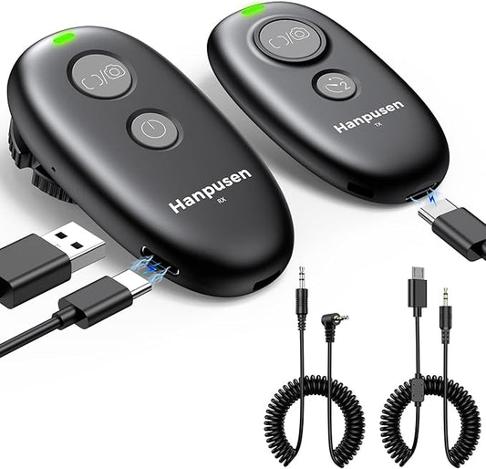 Rechargeable Wireless Camera Remote Control for Fujifilm X-S20, X-S10,X-A5,X-T100,X-T50,X-H1,XF10,X-T200,X-E4,GFX 100II,X-M5,GFX100RF,X-E5, X-T30 II,X-E4, Upgrade Hanpusen Shutter Release