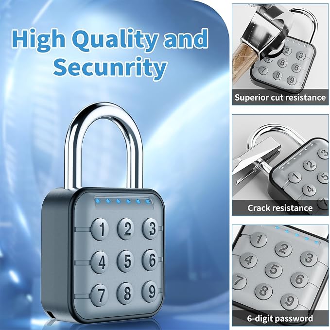 Combination Lock, Combination Lock for Locker, Locker Lock & Gym Locker Lock - High Security, Easy to Use for Gym, School, Travel, Outdoor (Gray/Black-2 Pack)