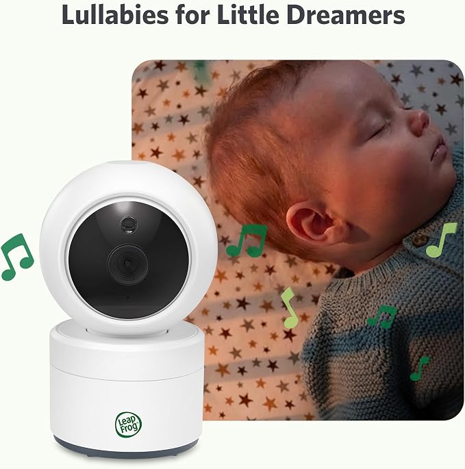 LeapFrog Video Baby Monitor - 5-Inch Color Screen, 31-Hour Battery, Secure Non-WiFi FHSS, Remote Pan Tilt Zoom, Night Vision, 2-Way Talk | LeapView 360