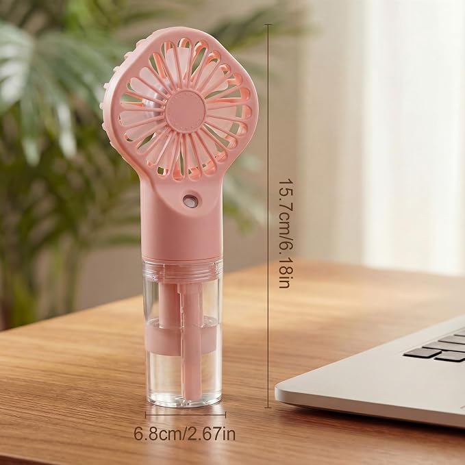 9 Pack Misting Fans Portable Rechargeable Handheld Spray Fans with 25ml Water Tank 4-speed Personal Cooling Fan, USB-c Mini Handheld Fan for Travel Outdoor Sport Office Home Summer Gifts