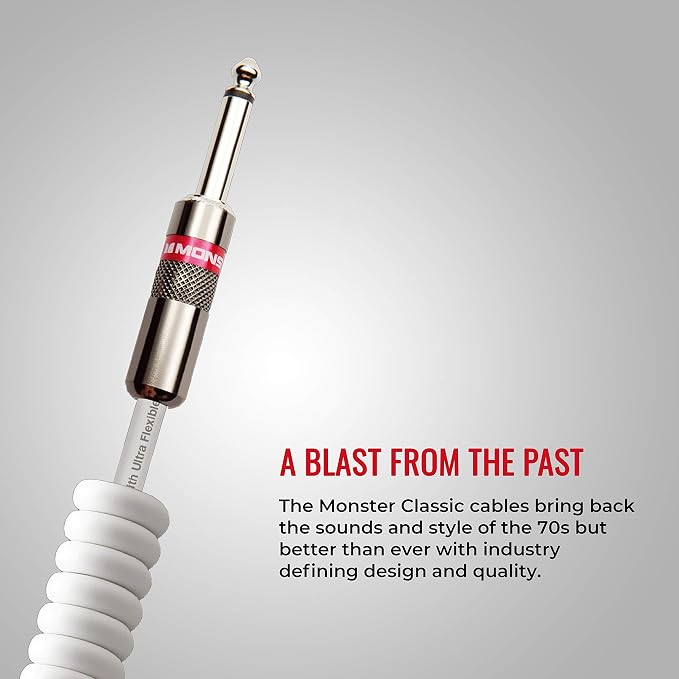Monster Prolink Monster Classic Instrument Cable - 12 ft - Coiled White
