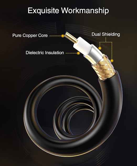 BlueRigger Subwoofer Cable 15FT (Dual Shielded RCA Cables for Subwoofer) Gold Plated, RCA Male to Male – Subwoofer RCA Cable for Amplifier, DAC, Receiver, Home Theater, HDTV, Soundbar