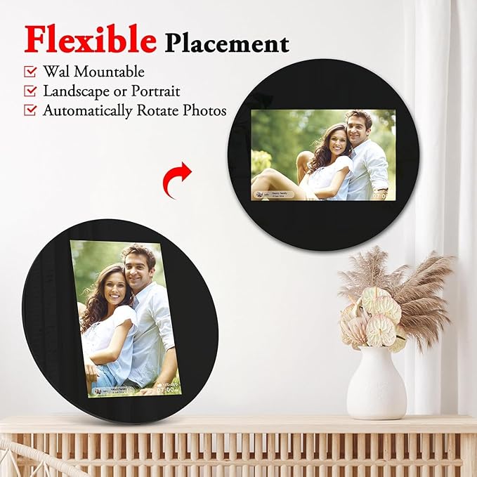 Digital Picture Frame, ThankVip 10.1 Inch WiFi Digital Photo Frame, IPS HD Display Touch Screen,32GB Storage, Slideshow, Wall Mountable, Auto-Rotate, Share Photos and Video via Uhale App