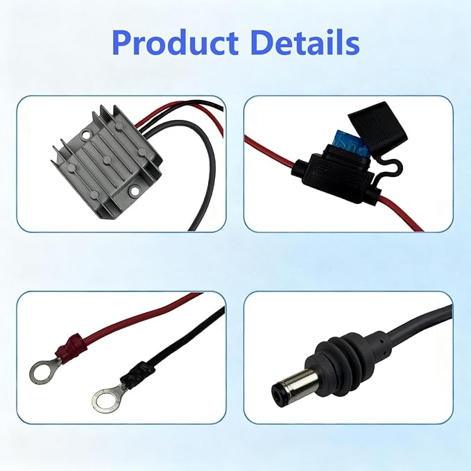 Starlink Mini Booster 12V-24V to 30V 3.5A, Waterproof Power Adapter, Male | 12V Booster Converter Wire, Which is Suitable for Automobiles, Camping and Other Outdoor Environments