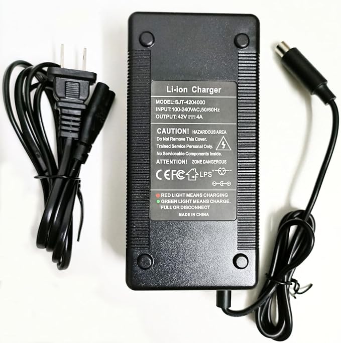 [Verified Fit] 42 Volt 4.0 Amp Super Fast Charge-r for Segway Ninebot MAX G2 G30 G30L G30D G30P, F25 F30 F40 F65, E22 E25 E45, Lime & Bird 36V, for Xiaomi M365 Pro 42V 4A Power Adapter