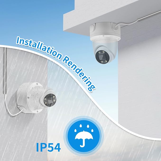 Universial Security Camera Junction Box ABS Waterproof Wall Mounting Brackets for CCTV Camera Hide Cable(8 Pack)
