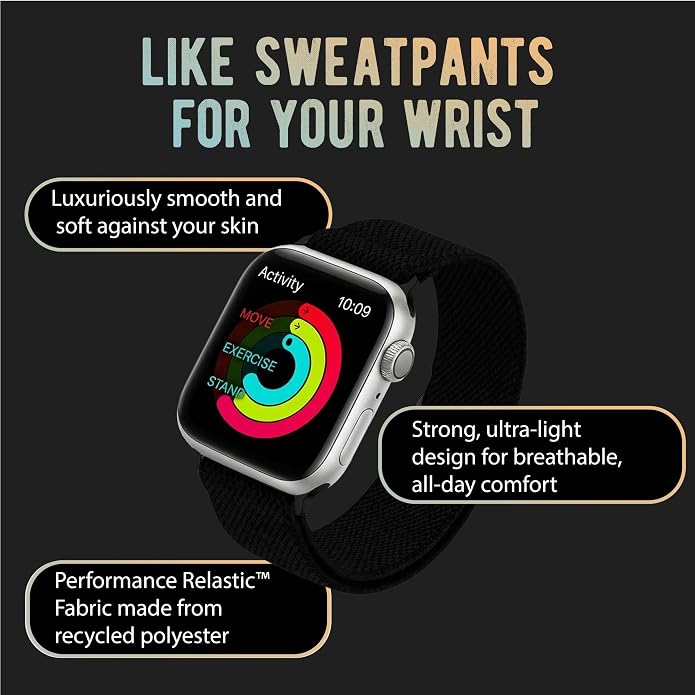 Braxley Bands for Apple Watches - Stretchy and Washable - Adjustable with Apple Watch Bands for Women & Men - Compatible with Apple Watch Series SE Ultra 9 8 7 6 5 4 3 2 1