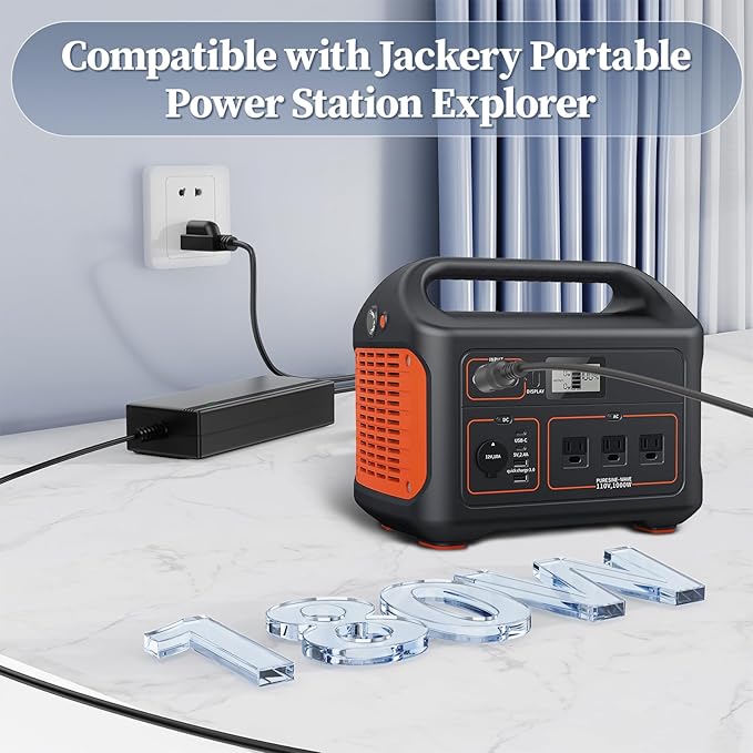24V Charger for Jackery 1000 880 Power Station 24V 180W Power Supply for Jackery Explorer 1000 Solar Generator Power Adapter Portable Power Station 8FT