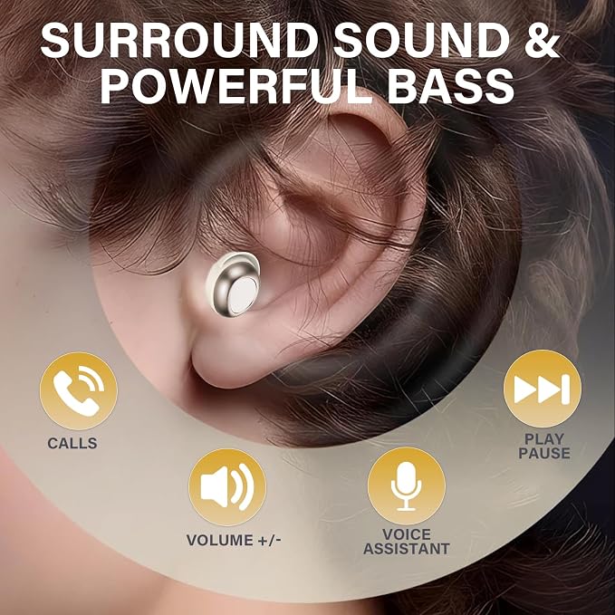 Wireless Earbuds, Hybrid ANC 40dB Noise Cancelling Headphones, 45H Playtime, Bluetooth 5.4, 10mm Drivers with 5 EQ, ENC Dual Mic, IPX7 Waterproof, Transparent Mode, Digital Battery Display White