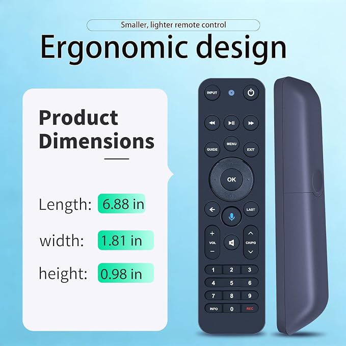 Replacement for Verizon FiOS TV One Remote Control | Voice Remote Compatible with 2019 MG3-R32140B & VRC4100 BLE - Easy to Pair