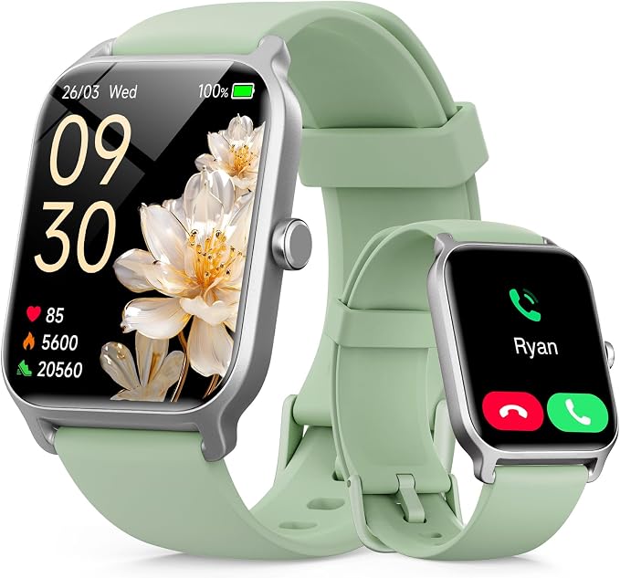Tensky Smart Watch for Women/Men, 1.85'' HD Activity Smartwatch for iPhone/Android/Samsung, 100+ Sport Modes Fitness Tracker (Answer/Make Call), Alexa Built-in,Sleep/Heart Rate/SpO2 Monitor/Waterproof