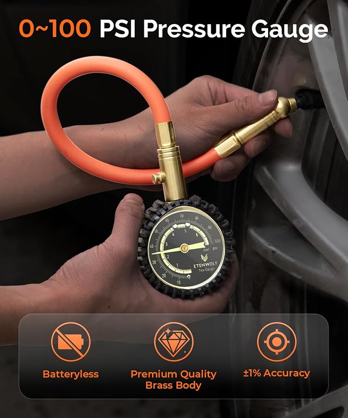 ETENWOLF AIR 3 Air Pump & G200 Pro Tire Pressure Gauge