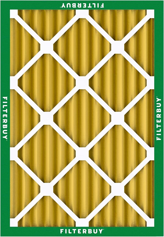 Filterbuy 24x28x2 Air Filter MERV 11 Superior Pet & Allergy Defense (3-Pack), Electrostatic Pleated HVAC AC Furnace Filters Replacement, Made in USA (Actual Size: 23.50 x 27.50 x 1.75)