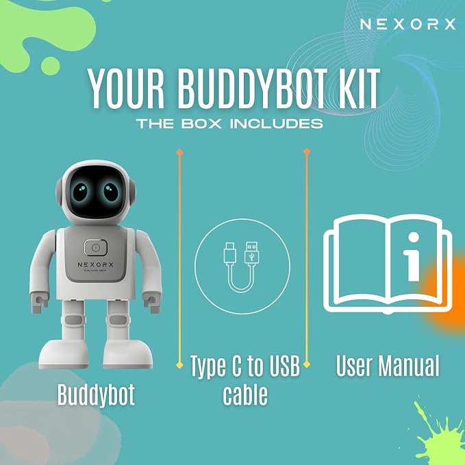 Dancing Robot Speaker Toys for Kids & Adults, Portable Bluetooth Speaker with LED Lights, Intimate Companion, Programmable Interactive Robot Toys with iOS & Android APP Remote