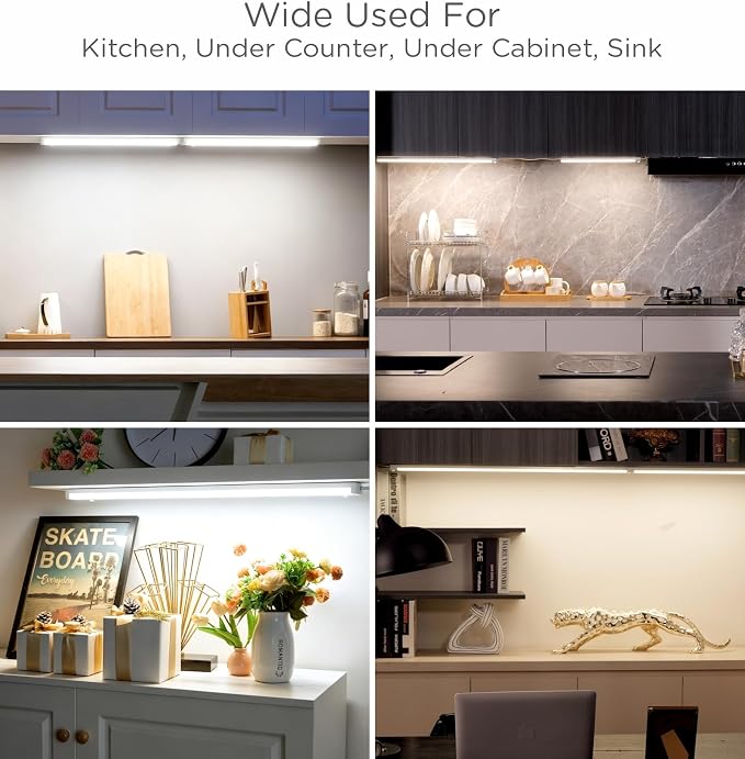 LED Under Cabinet Lighting Hardwired Or Plug in,32 Inch21W2100LM Super Bright,Dimmable with Dimmer,120V 5CCT 2700/3000/3500/4000/5000K, Linkable Cabinet Light,Under Counter Lights for Kitchen