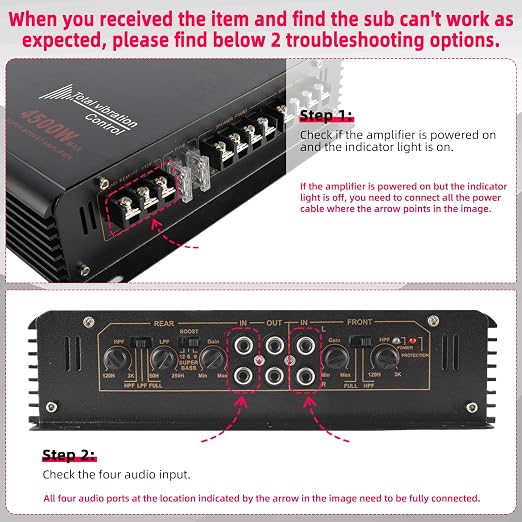 YaeCCC 4-Channels 4500W Car Power Amplifier Class A/B Car Audio Stereo Amplifier