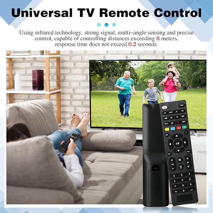100 Pack Universal TV Remote Replacement Compatible with All Smart TV LED LCD HDTV 3D Series for Motel Hotel Nursing Home (Regular)