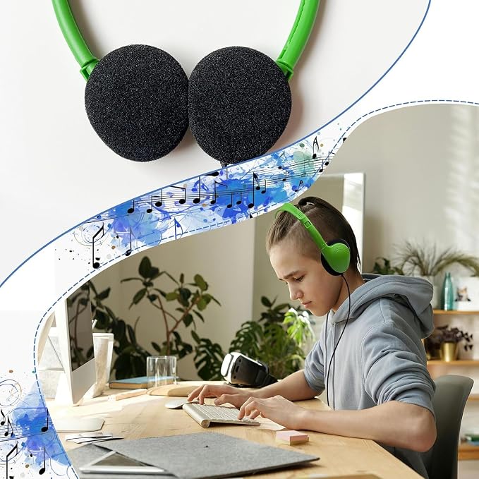 Bulk Headphones for Classroom, 20 Pack Mutil Color Class Set of Headphones with 3.5 mm Jack for Kids,School, Student, Libraries, Computer Lab, Testing Centers