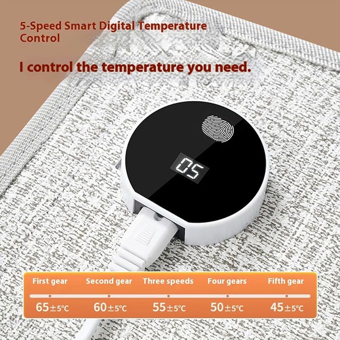 2026 New Under Desk Leg Warmer, Portable Folding Electric Heating Foot Warmer, Office Legs Warmers Under Desks, 6 Heat Levels and Timer, 5 Seconds Quick Heating, Overheat Safe Protection (Gray)