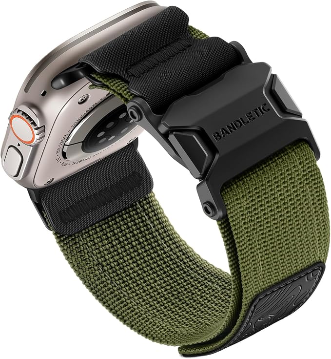 Bandletic Compatible with Apple Watch Ultra 2 Band, Magnetic Clasp Strap Designed for Apple Watch Band for iWatch 49mm(Ultra3 Ultra), 46mm(Series 11 10), 45mm(9/8/7),44mm(SE3/SE2/SE/6/5/4),42mm(3/2/1)
