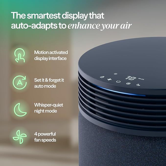 BLUEAIR x New York Knicks Champions Edition Blue Signature Small Smart Air Purifier, Home & Office, Air Cleaner for Pets, Allergies, Dust & Smoke, Cleans 1,190 Sq Ft Per Hour, Quiet HEPA Air Purifier