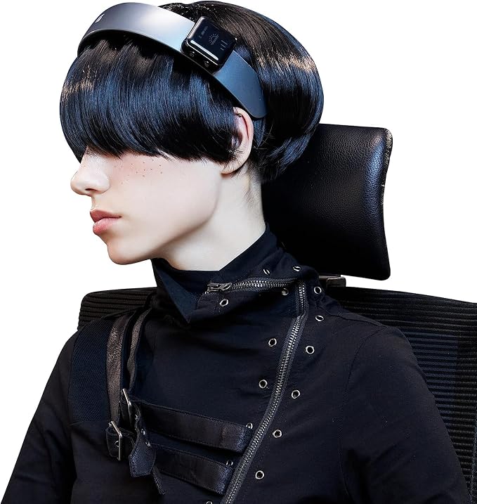 Master Massage H1 Fashion Hairband Head Massager - Slim & Lightweight, 11 Vibrating Heads, 5 Modes, 3 Intensities from Gentle Fingers to Acupressure (Deluxe, Black)