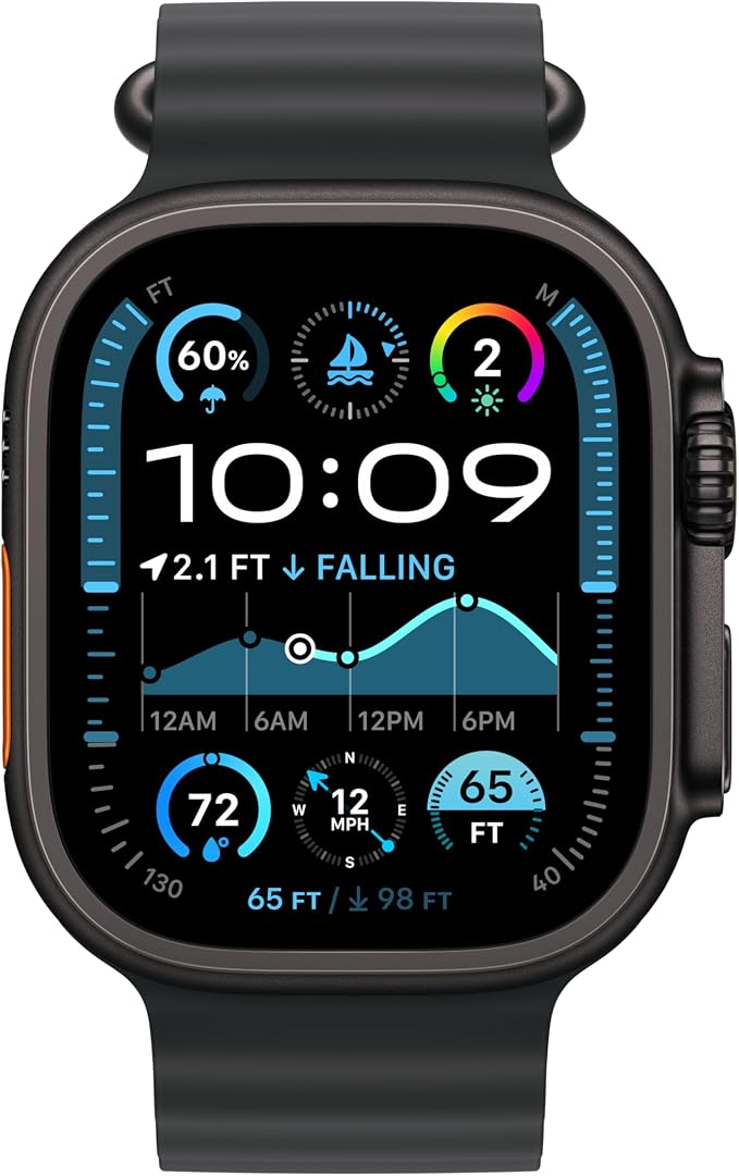 Apple Watch Band - Ocean Band Extension (49mm) - Black with Black Titanium Finish - Extension