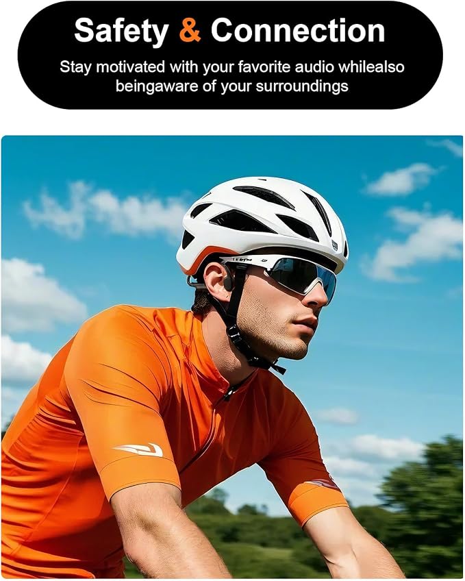 Bone Conduction Headphones, IPX8 Waterproof Swimming Headphones, Open Ear Headphones with MP3 Mode 32GB Memory Up to 10 Hours Playtime, Bluetooth 6.0 Ear Buds Secure Fit for Running and Fitness