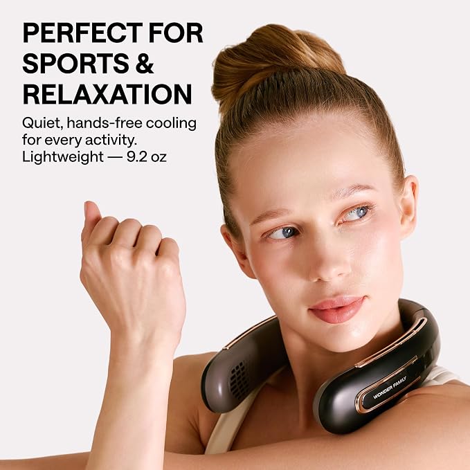 Personal Neck Fan – Rechargeable 4000 mAH – Portable Fan Necklace for Travel, Gym, Office – Wearable Air Conditioner – Unique Gifts for Men & Women (2)