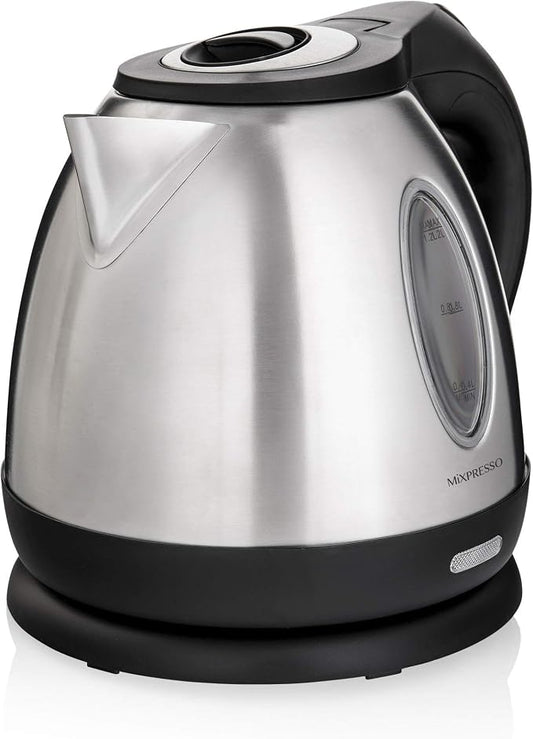 Mixpresso 1.2L Stainless Steel Small Electric Kettle, Cordless 1500w Fast Boiling Pot, Portable Hot Water Electric Tea Kettle With Boil Dry Protection & Auto Shut-Off