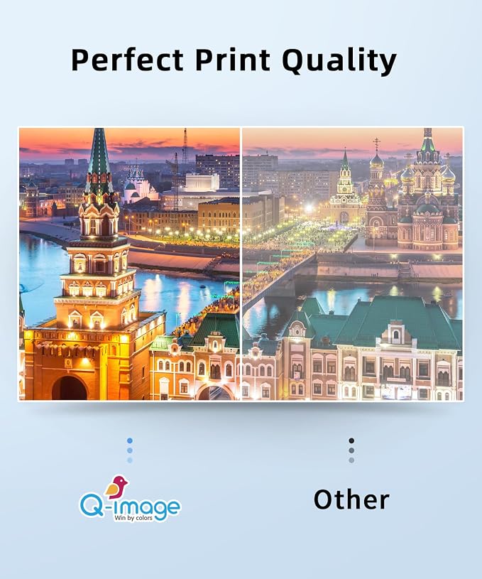 Q-image 910XL 8015e 8025e 910 Ink Cartridges Replacement for HP 910XL Ink Cartridges Combo Pack Work with OfficeJet 8015e 8022e OfficeJet Pro 8025e 8028e 8035e (Black, Cyan, Magenta, Yellow, 4 Packs)