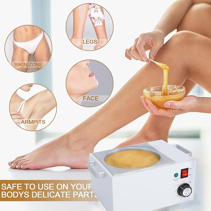 Upgrade Large Wax Warmer for Professional Hair Removal - Single Melter Heater Machine with Non-stick Pot, Facial, Body and SPA Use