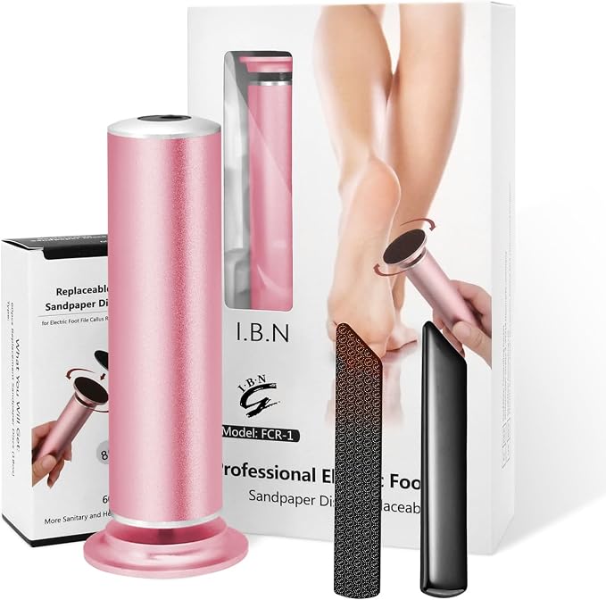 Electric Foot Callus Remover with Hand Callus Remover, Adjustable Speed Professional Electric Foot File Filer Sander Pedicure Tools for Feet Heel Dead Cracked Skin Women Men Use (Pink)